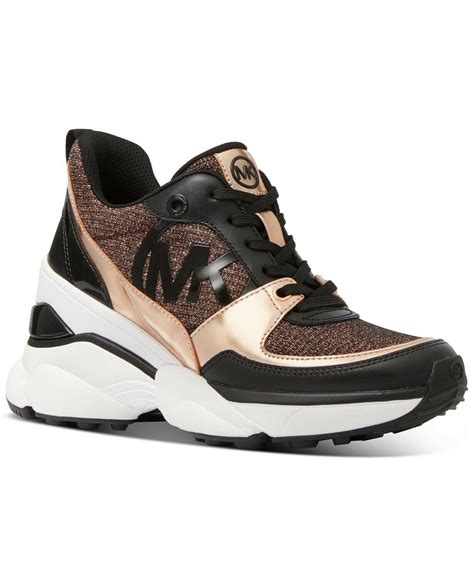 michael kors rosr gold sneakers|Michael Kors black gold sneakers.